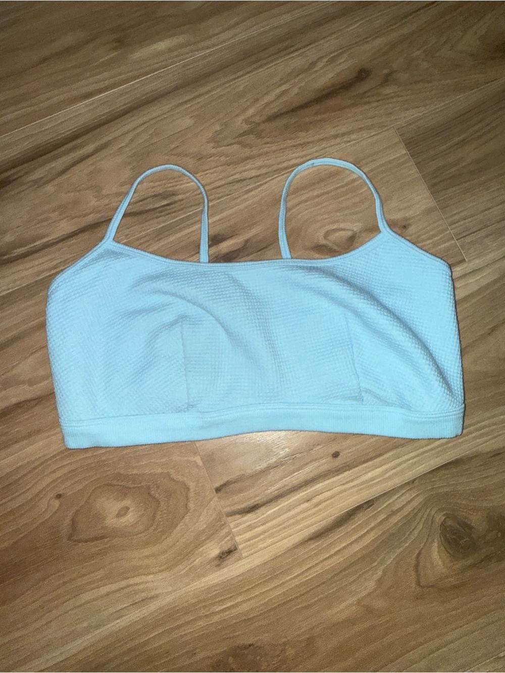 Auden Waffle Knit Light Blue Bralette